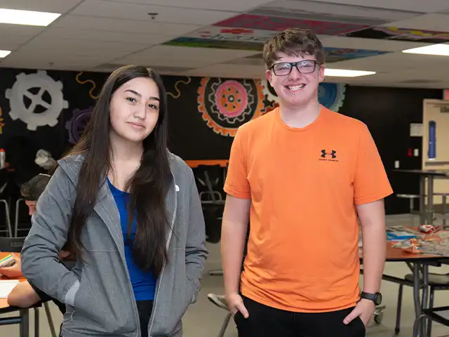 high school students posing for a snap