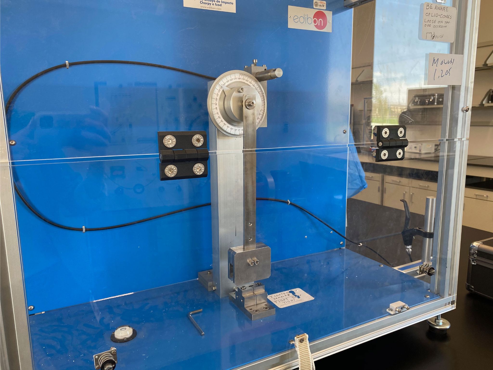 14. Charpy impact test rig