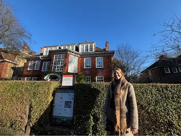 UTPB student, Chelsey at Freud Museum
