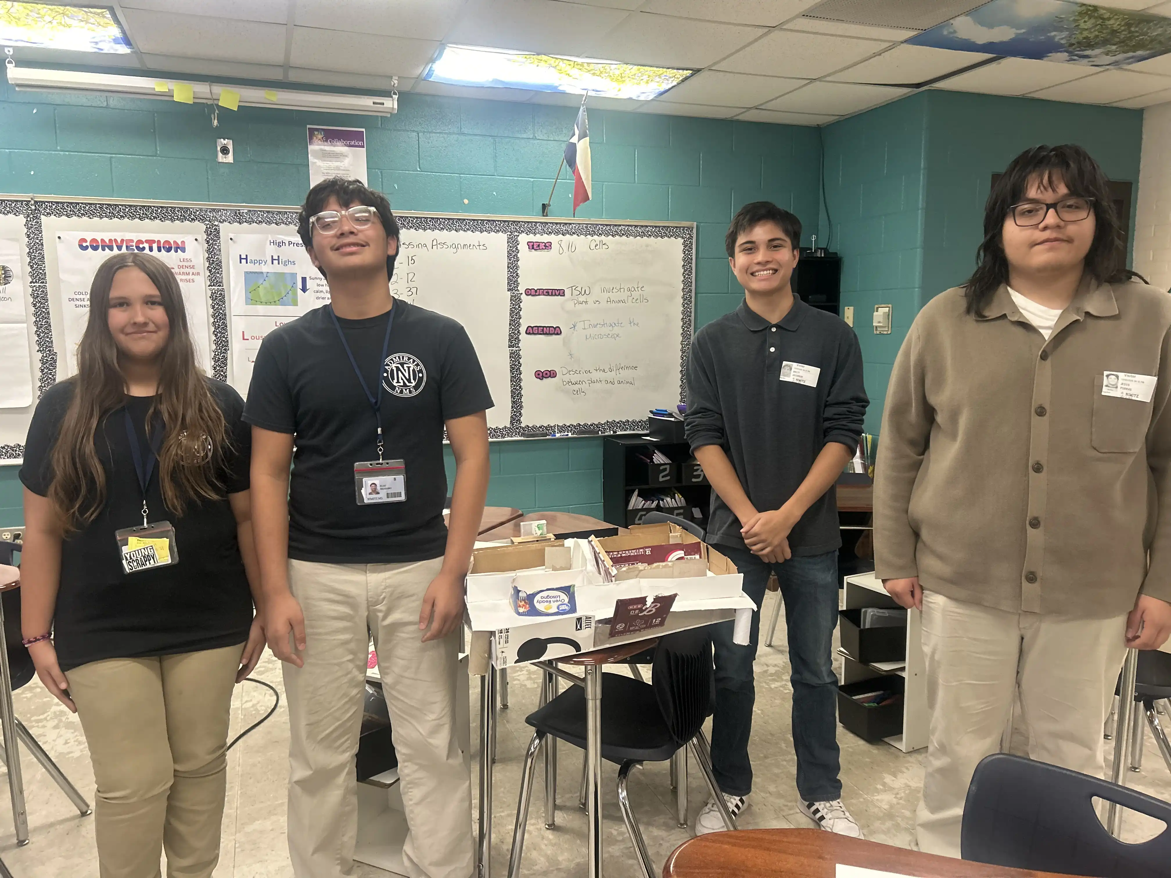 UTPB mentos with the Nimitz Middle School team members who secured second place in the challenge.