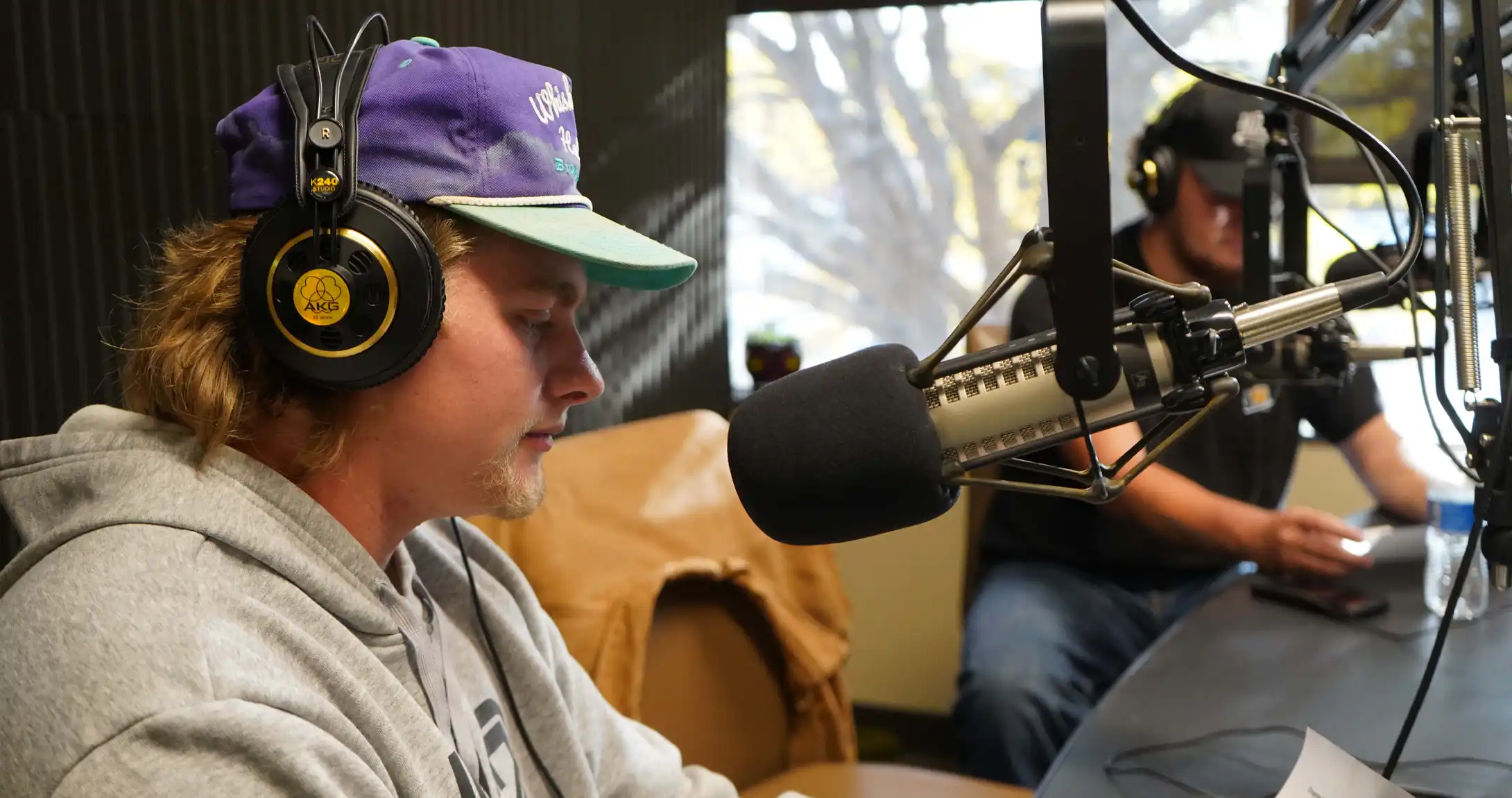 UTPB students at the Recording Library of West Texas doing a service-learning project. 