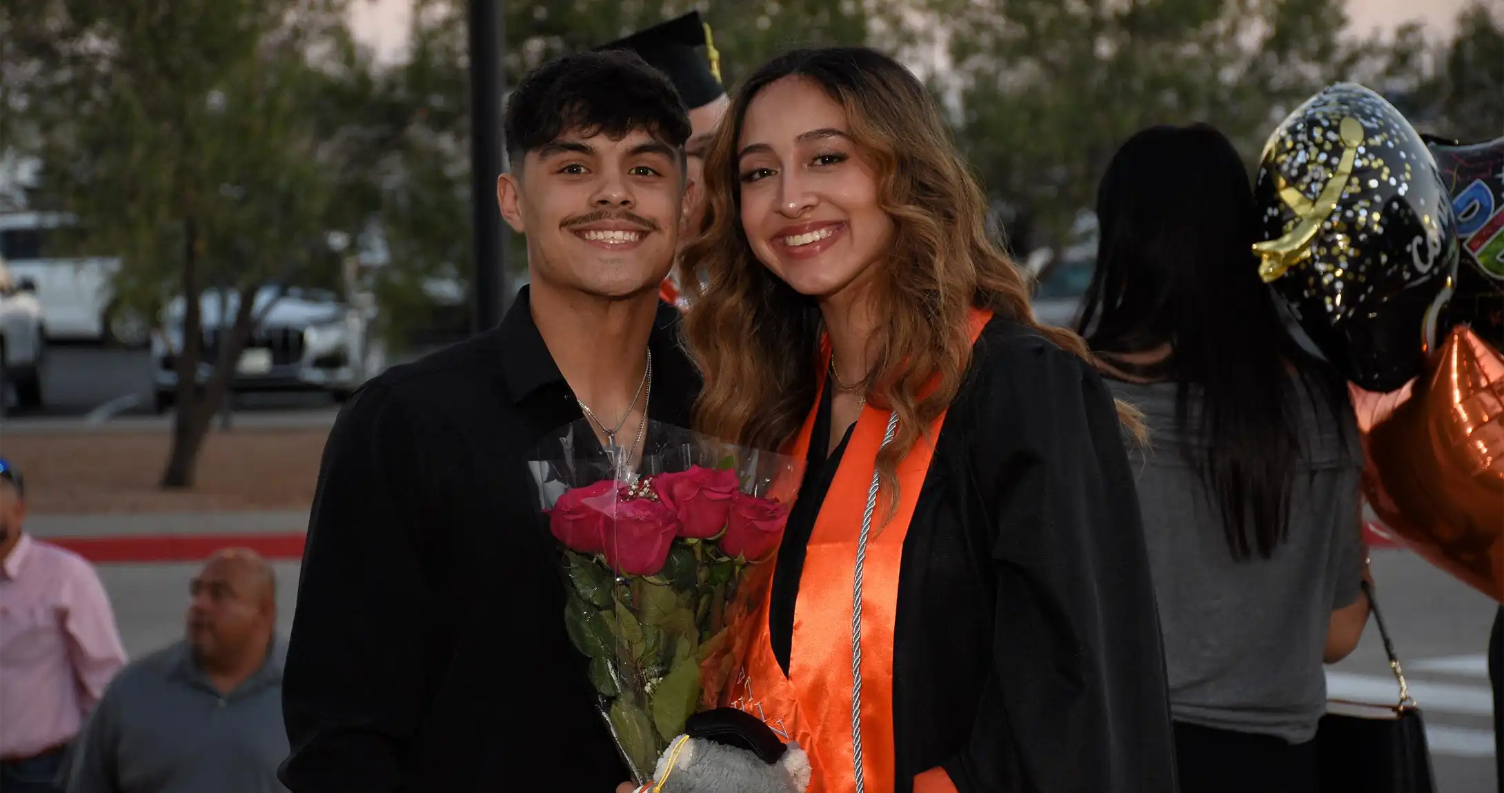Alex Sanchez and Matthew Belli-Rosas at UTPB commencement. 