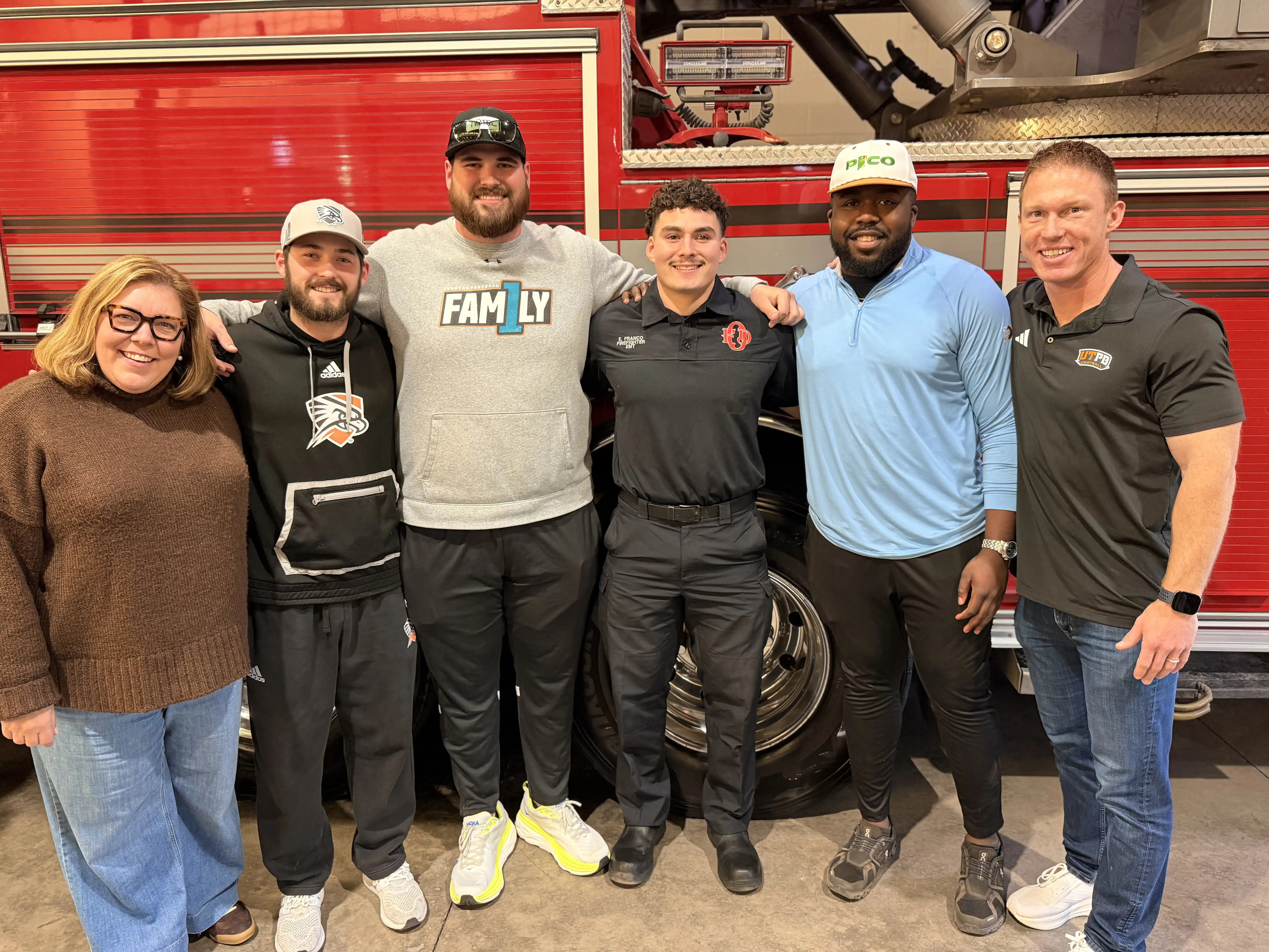 Eric Franco with UTPB supporters at OFR's Badge Pinning Ceremony. 
