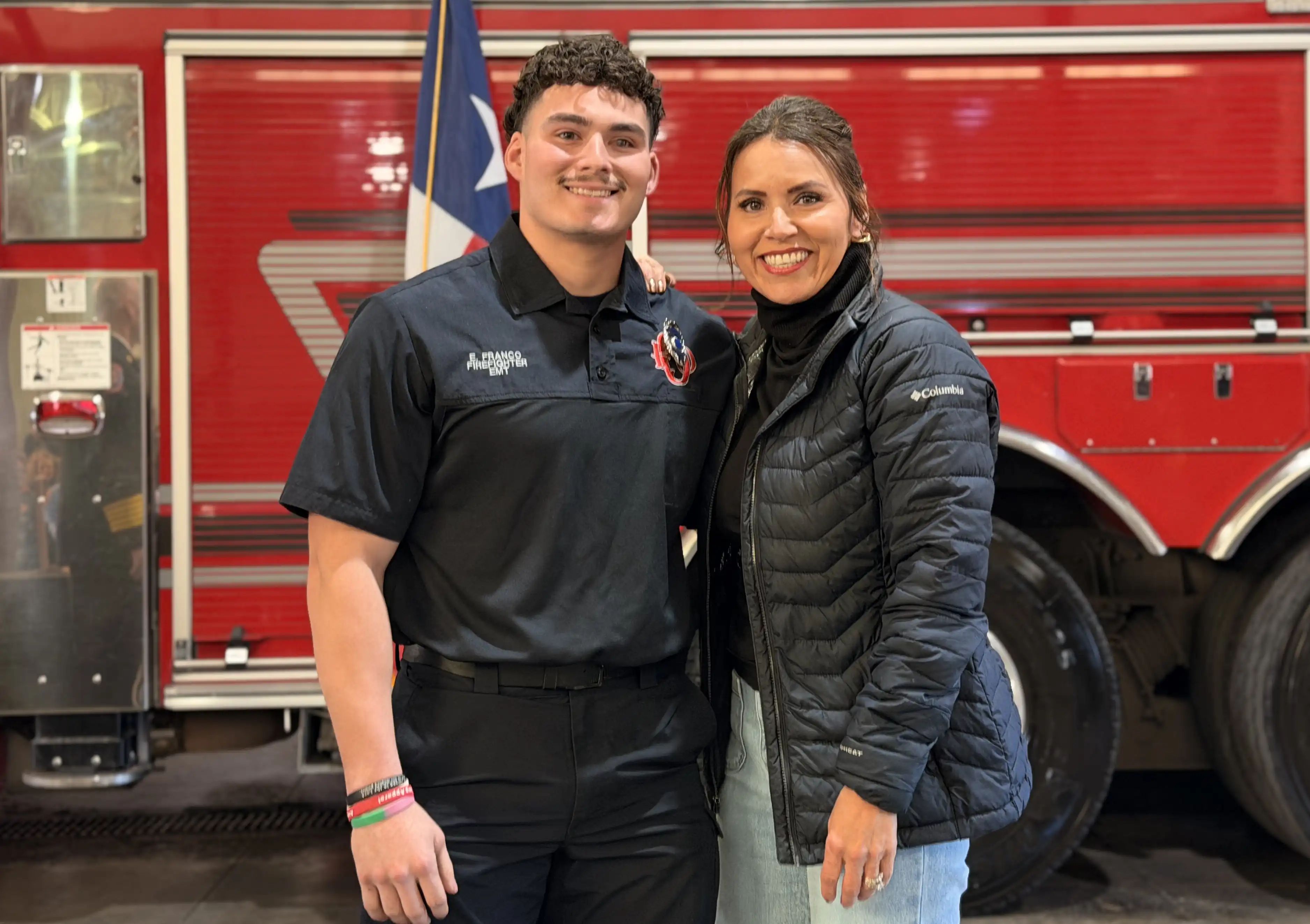 Eric Franco and his mom at the OFR Badge Pinning Ceremony.