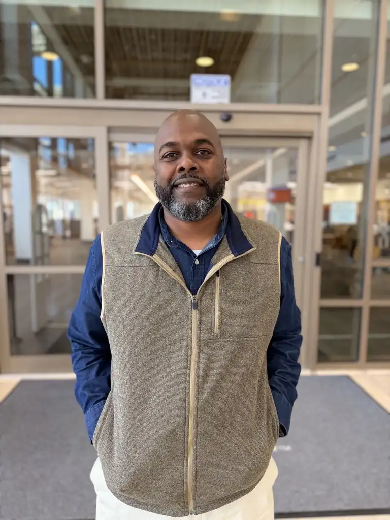 Isaac Johnson in the UTPB library. 