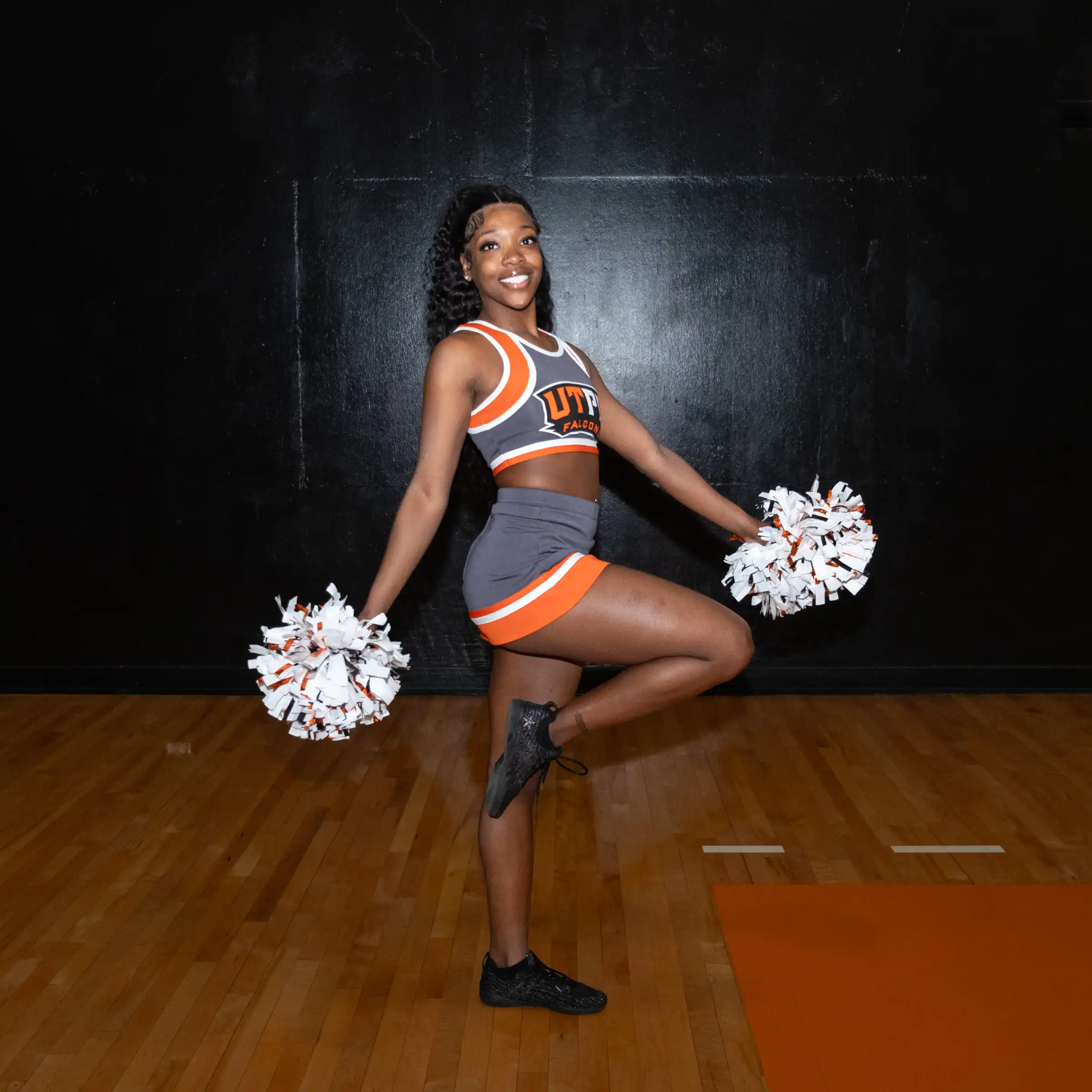 Khiya Kennedy in her UTPB cheer uniform. 