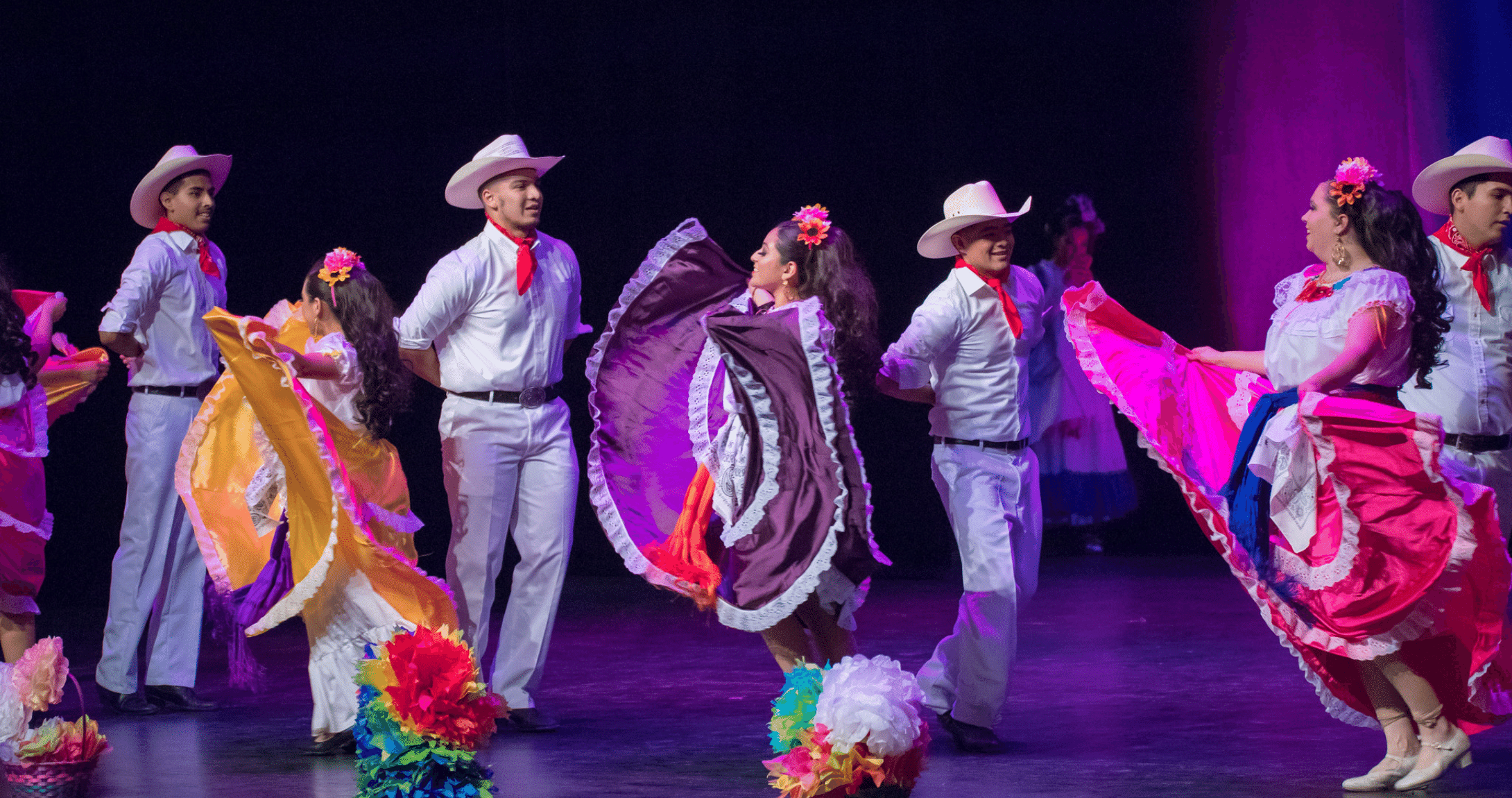 Ballet Folklorico Dancers on Stage