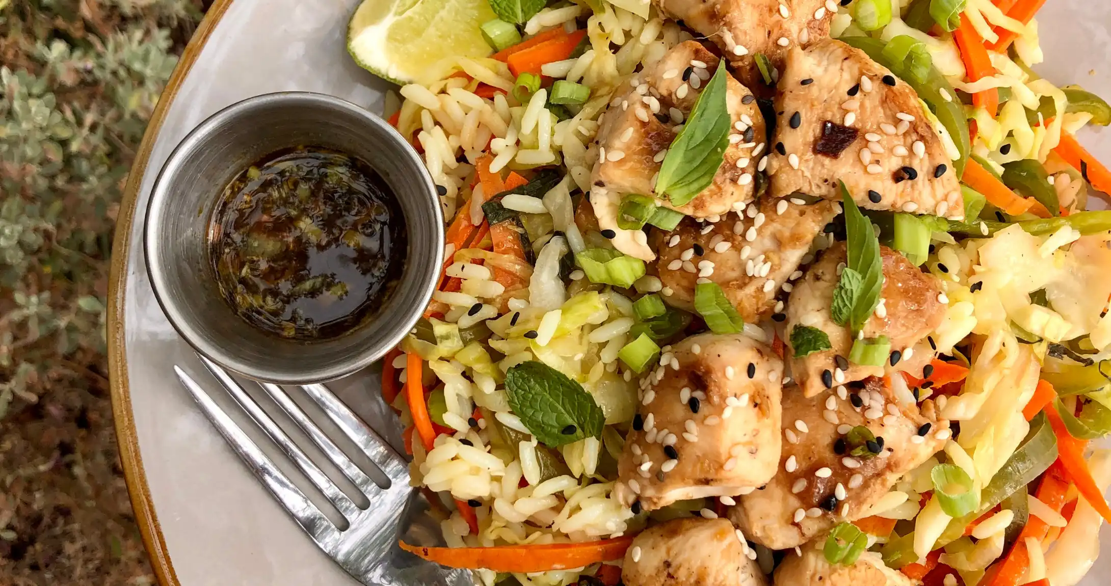 Plate of food made by student