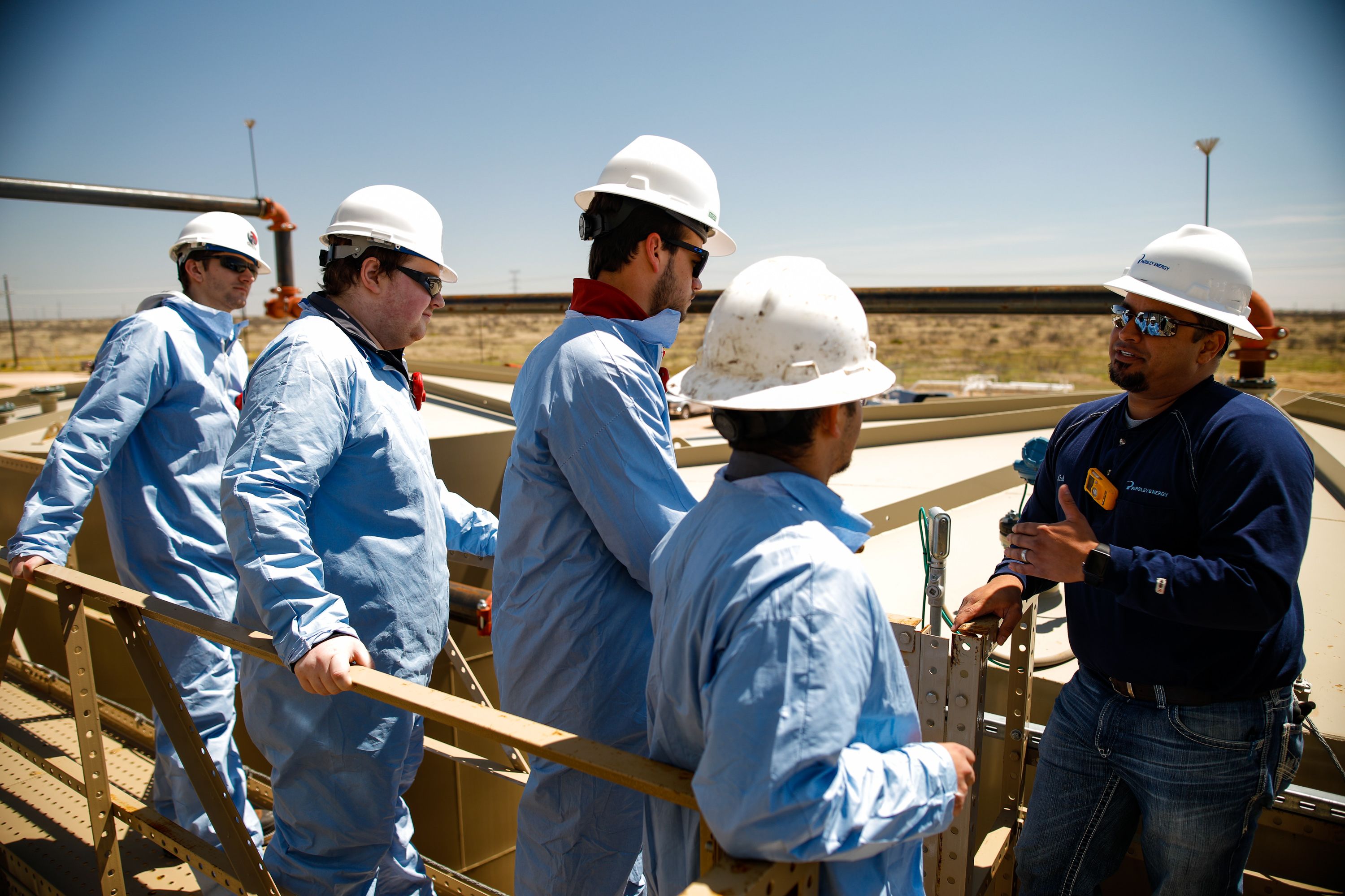 UT Permian Basin students on tour at parsley energy site