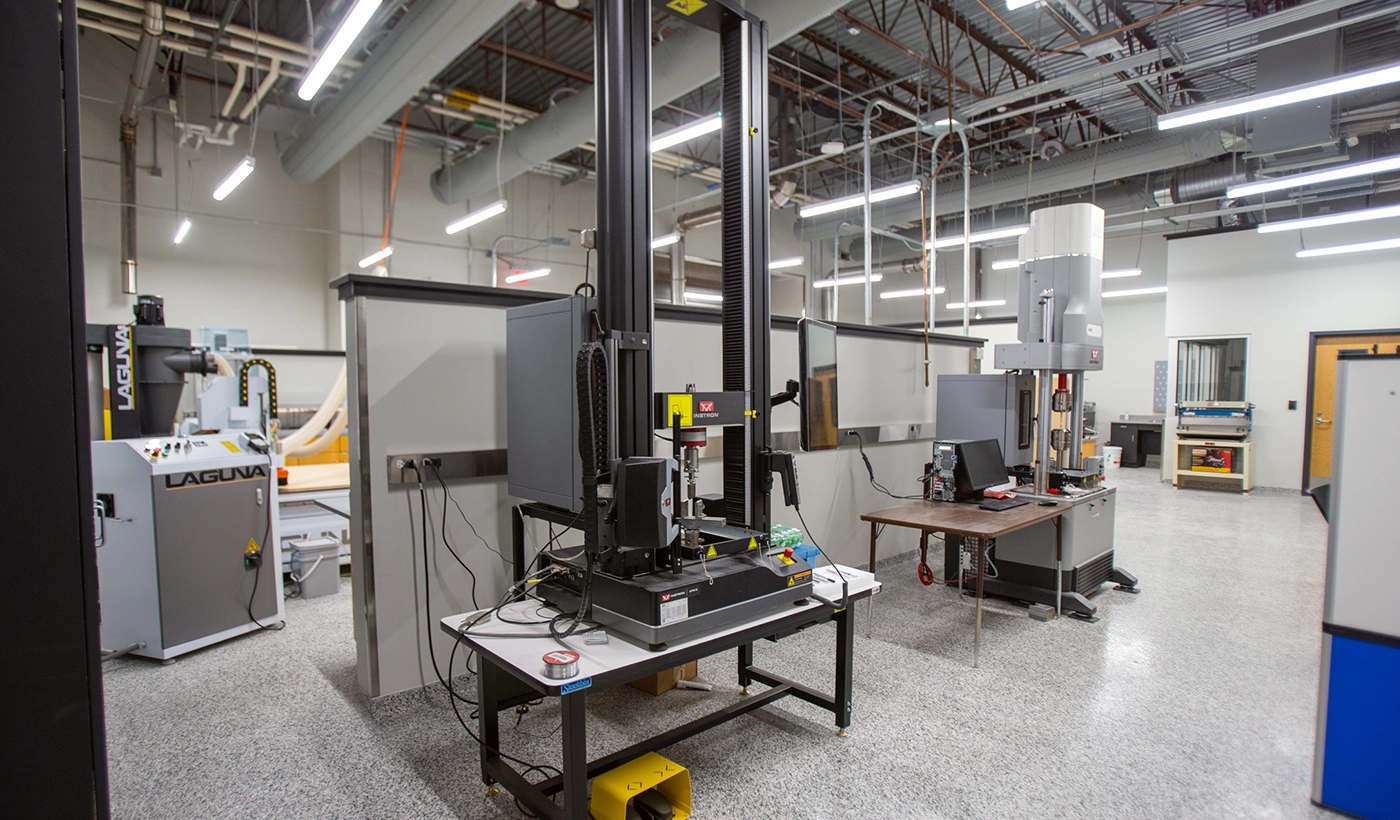 Image of Instron material characterization equipment
