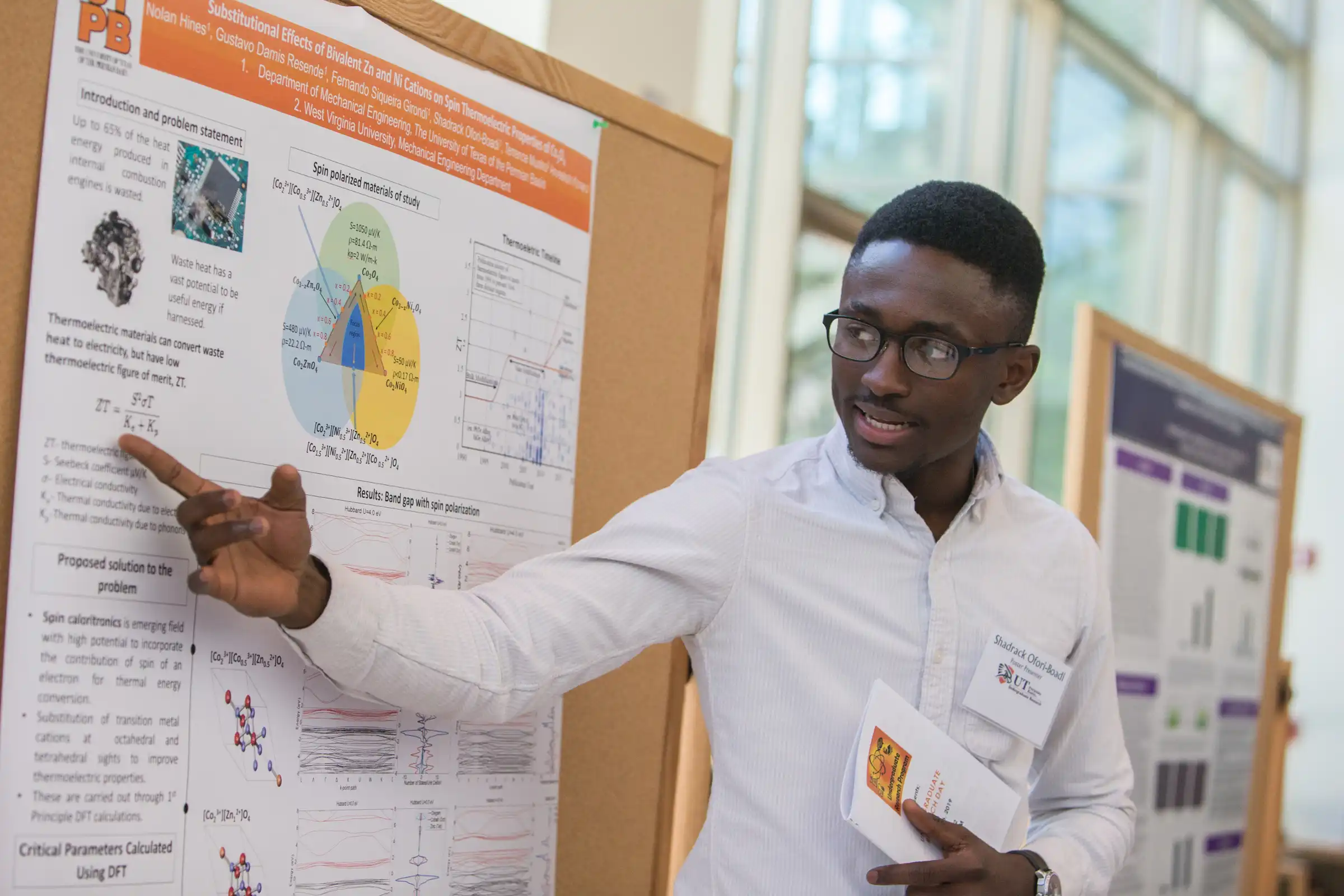 Student presenting at Student Research Day