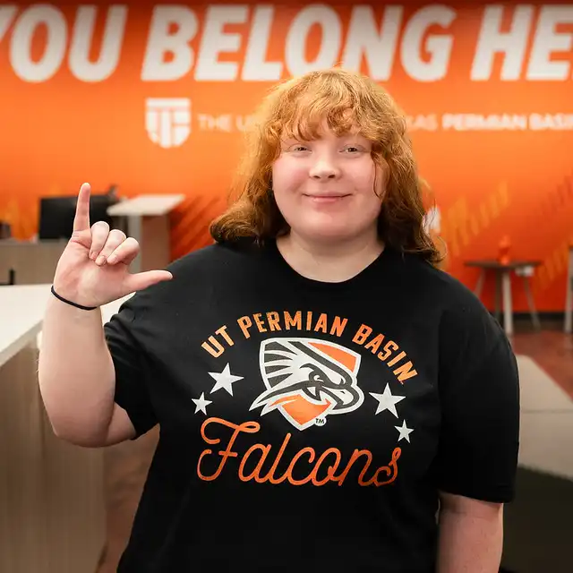 Maggie Petty in the Welcome Center